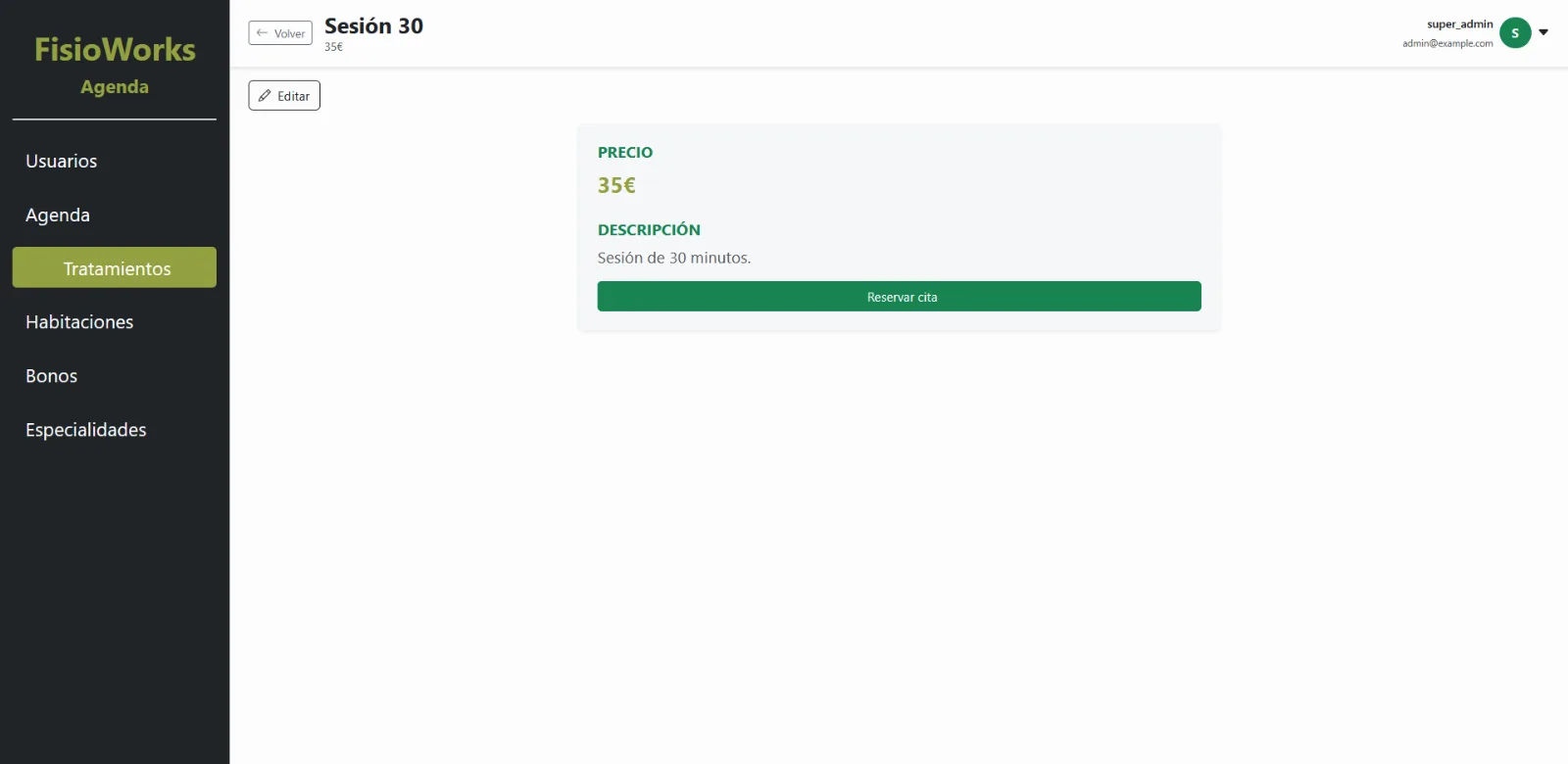 Captura 7 de FisioWorks - Front